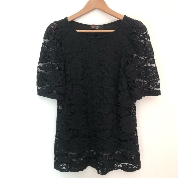 Renee C. Floral Lace Top - Picture 1 of 10